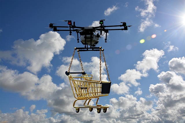 velký dron nakupování